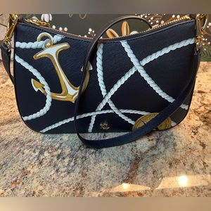 Pristine Condition -Ralph Lauren crossbody & shoulder strap. Nautical Rope Print